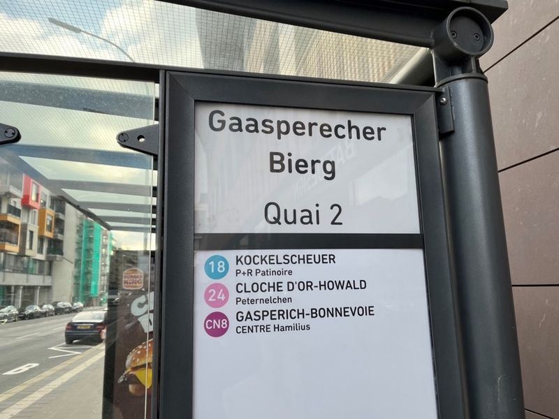 Arrêt de bus « Gaasperecher Bierg », quai 2